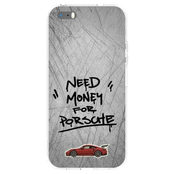Picasee Apple iPhone 5/5S/SE Hülle - Transparentes Silikon - Grey Drift