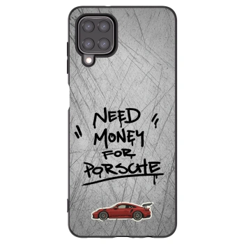 Picasee Samsung Galaxy A12 A125F Hülle - Schwarzes Silikon - Grey Drift