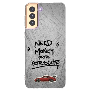 Picasee Samsung Galaxy S21+ 5G G996F Hülle - Transparentes Silikon - Grey Drift