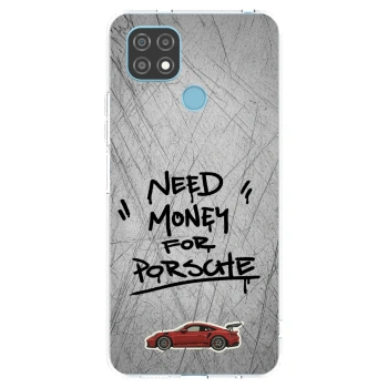 Picasee Realme C21 Hülle - Transparentes Silikon - Grey Drift