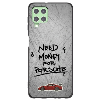 Picasee Samsung Galaxy A22 A225F 4G Hülle - Schwarzes Silikon - Grey Drift