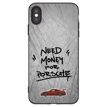 Picasee Apple iPhone XS Max Hülle - Schwarzes Silikon - Grey Drift