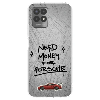 Picasee Realme 8i Hülle - Transparentes Silikon - Grey Drift