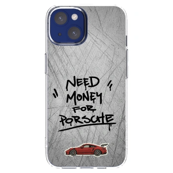Picasee Apple iPhone 14 Hülle - Transparentes Silikon - Grey Drift