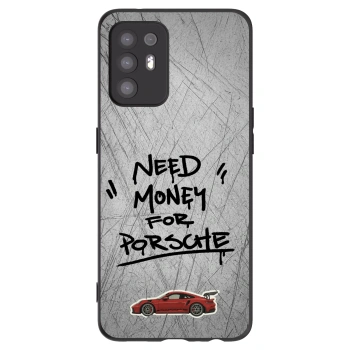 Picasee OPPO A94 5G Hülle - Schwarzes Silikon - Grey Drift
