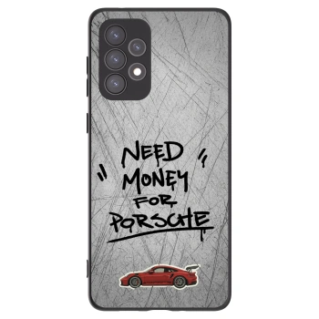 Picasee Samsung Galaxy A73 5G Hülle - Schwarzes Silikon - Grey Drift