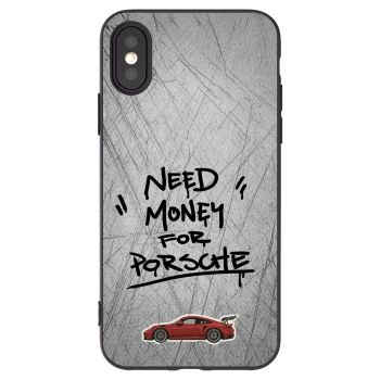 Picasee Apple iPhone X/XS Hülle - Schwarzes Silikon - Grey Drift
