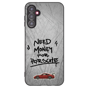Picasee Samsung Galaxy A14 5G A146P Hülle - Schwarzes Silikon - Grey Drift