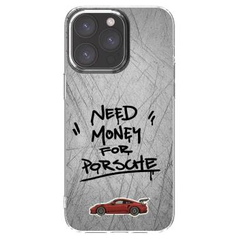 Picasee Apple iPhone 15 Pro Max Hülle - Transparentes Silikon - Grey Drift