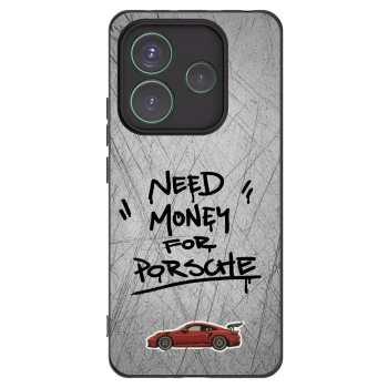 Picasee Xiaomi Redmi Note 14 5G Hülle - Schwarzes Silikon - Grey Drift