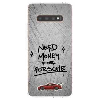 Picasee Samsung Galaxy S10 Plus G975 Hülle - Transparentes Silikon - Grey Drift