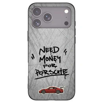 Picasee Apple iPhone 17 Pro Max Hülle - Schwarzes Silikon - Grey Drift