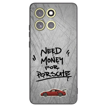 Picasee Motorola Moto G86 5G Hülle - Schwarzes Silikon - Grey Drift