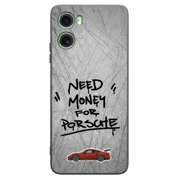 Picasee Motorola Moto G06 Hülle - Schwarzes Silikon - Grey Drift