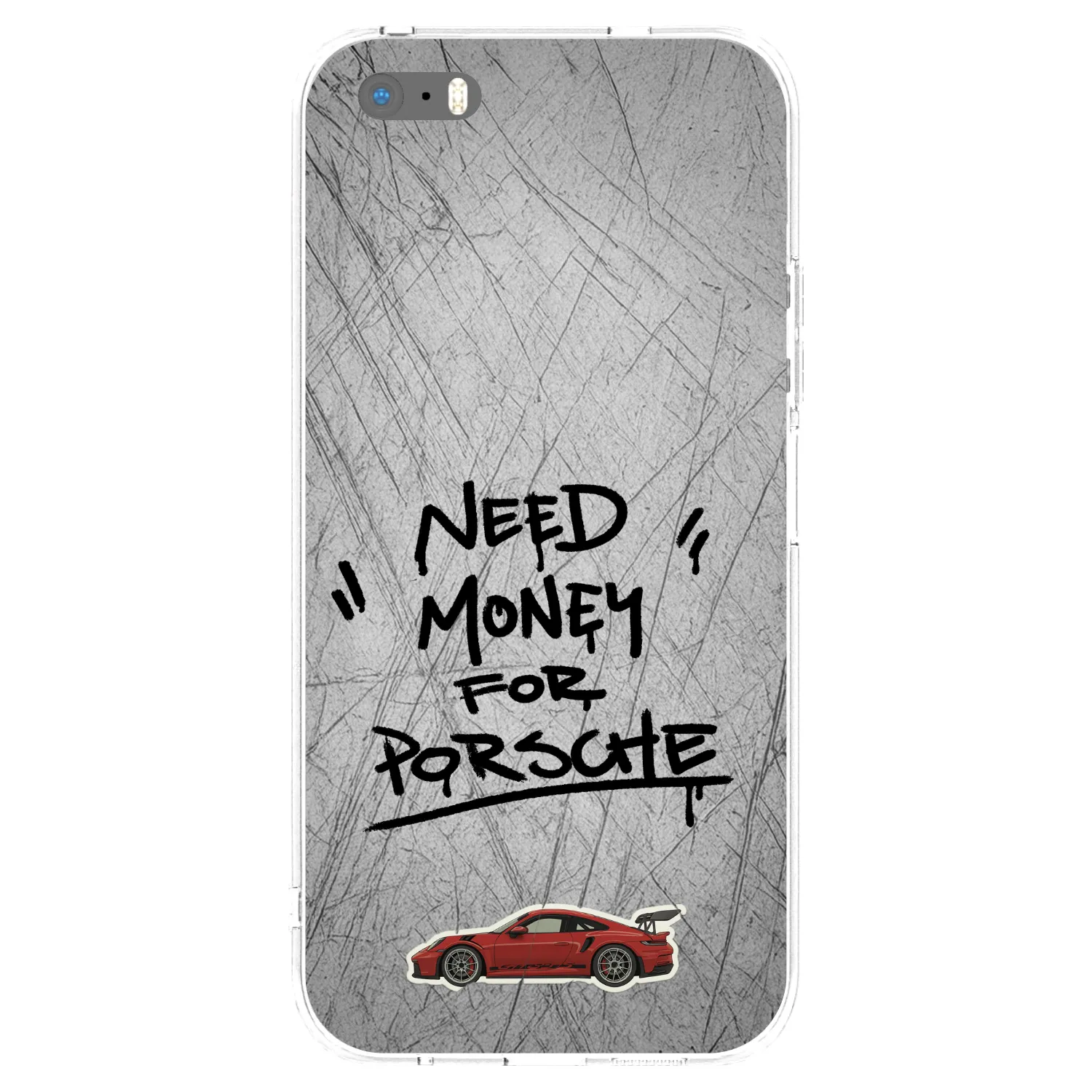 Picasee Apple iPhone 5/5S/SE Hülle - Transparentes Silikon - Grey Drift