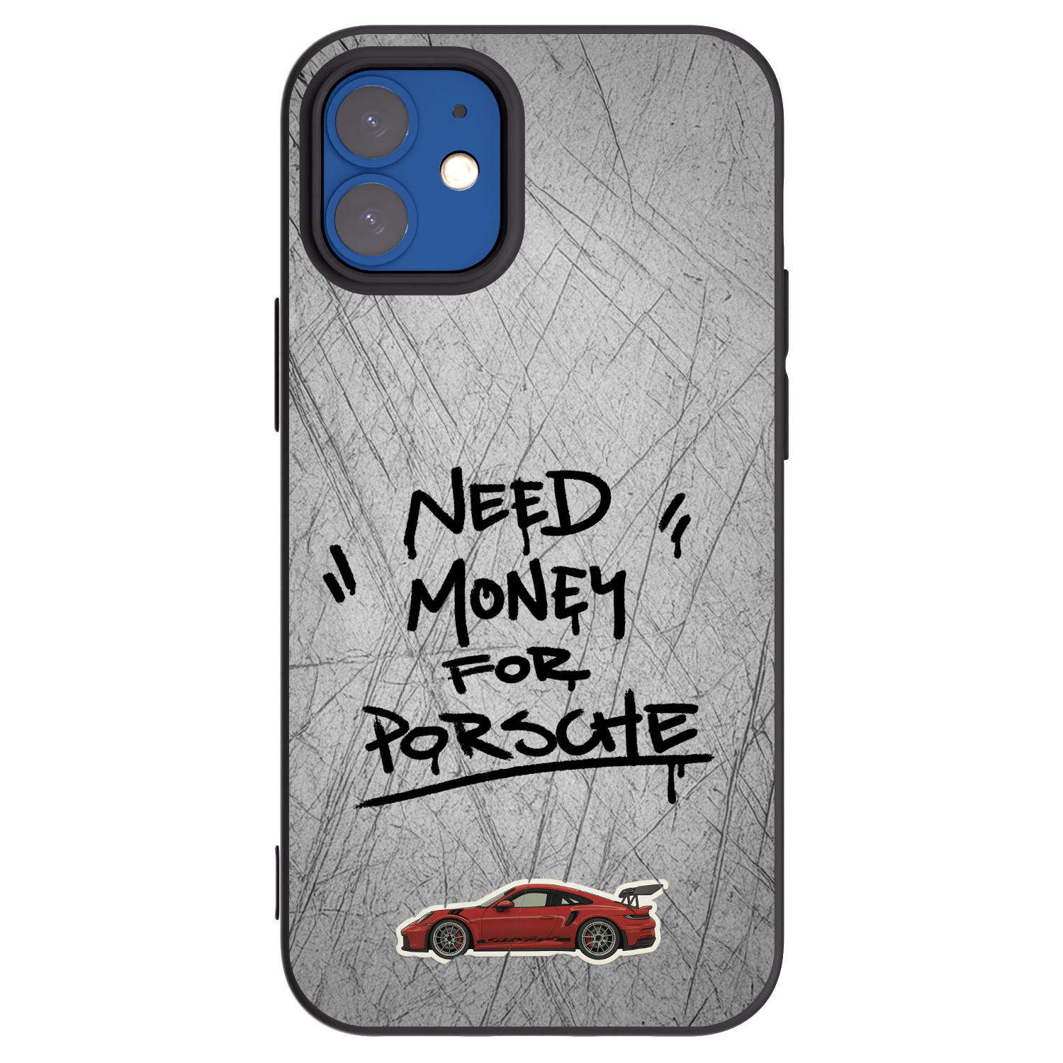Picasee Apple iPhone 12 mini Hülle - Schwarzes Silikon - Grey Drift