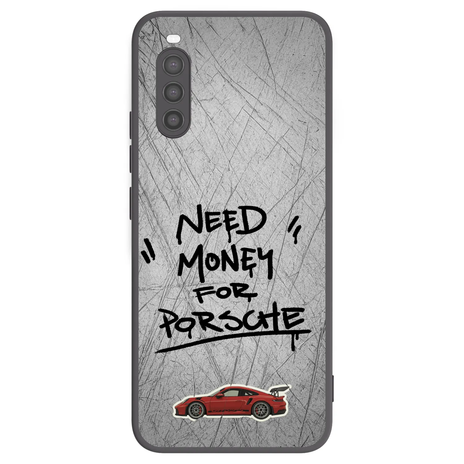 Picasee Sony Xperia 10 II Hülle - Schwarzes Silikon - Grey Drift