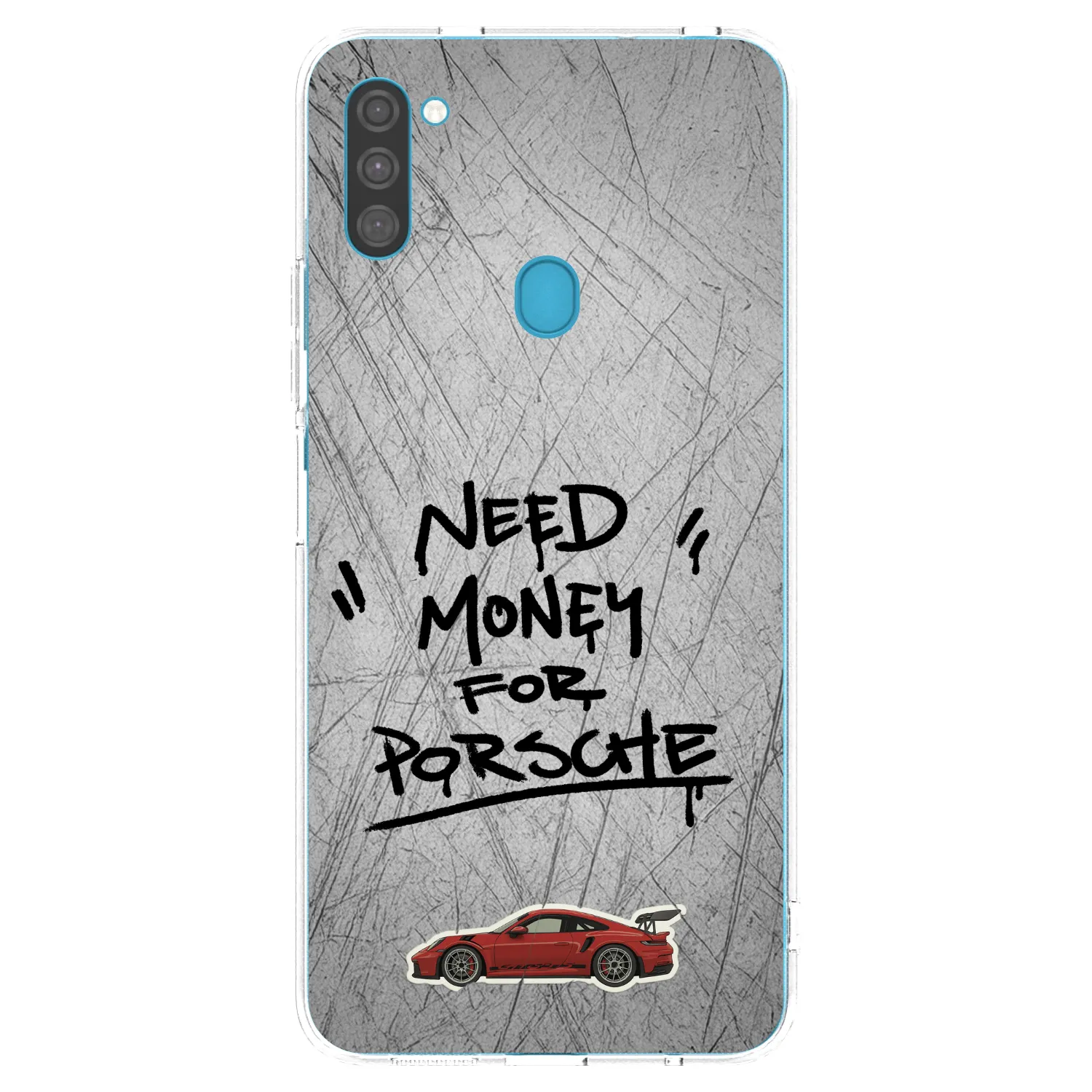 Picasee Samsung Galaxy M11 Hülle - Transparentes Silikon - Grey Drift