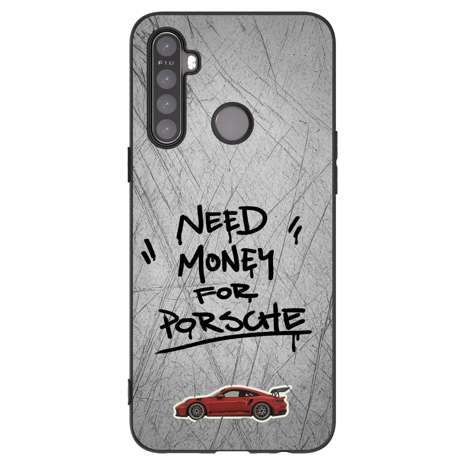 Picasee Realme 6i Hülle - Schwarzes Silikon - Grey Drift