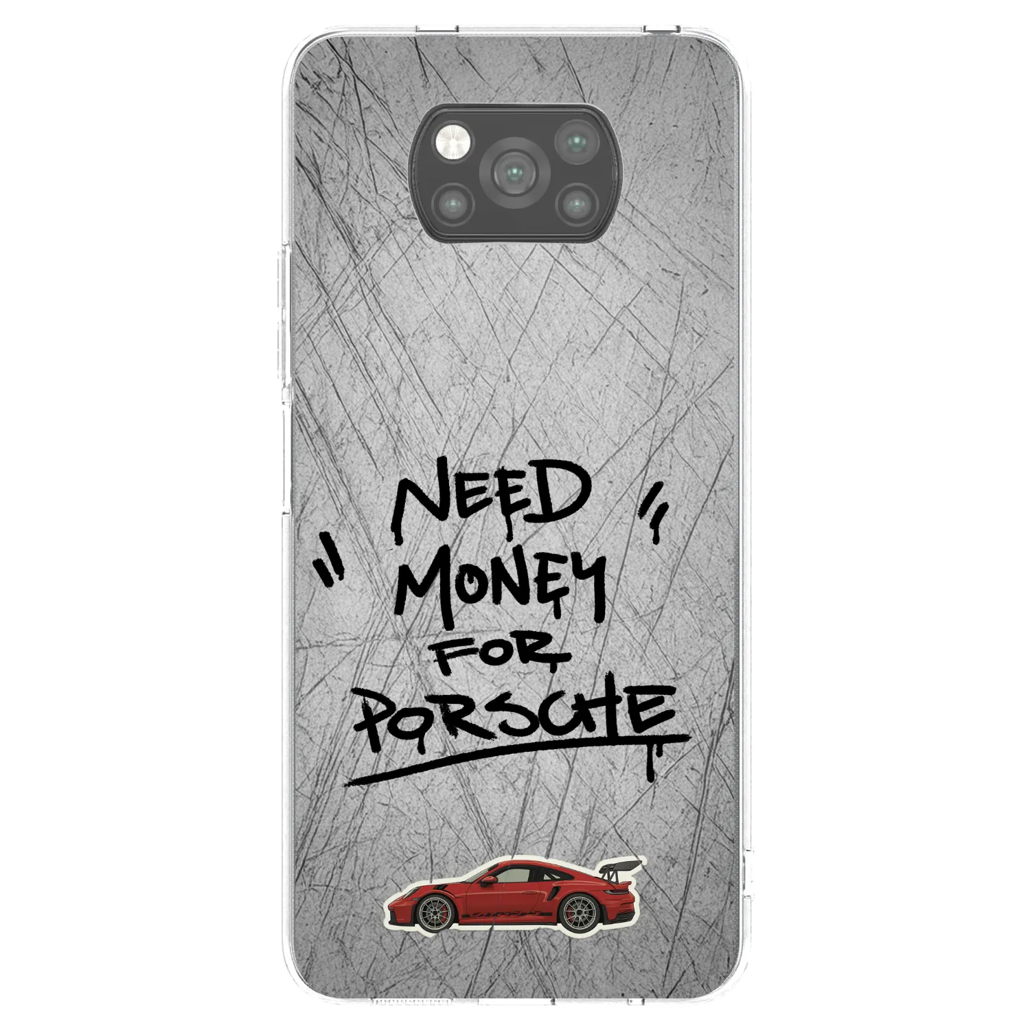 Picasee Xiaomi Poco X3 Pro Hülle - Schwarzes Silikon - Grey Drift