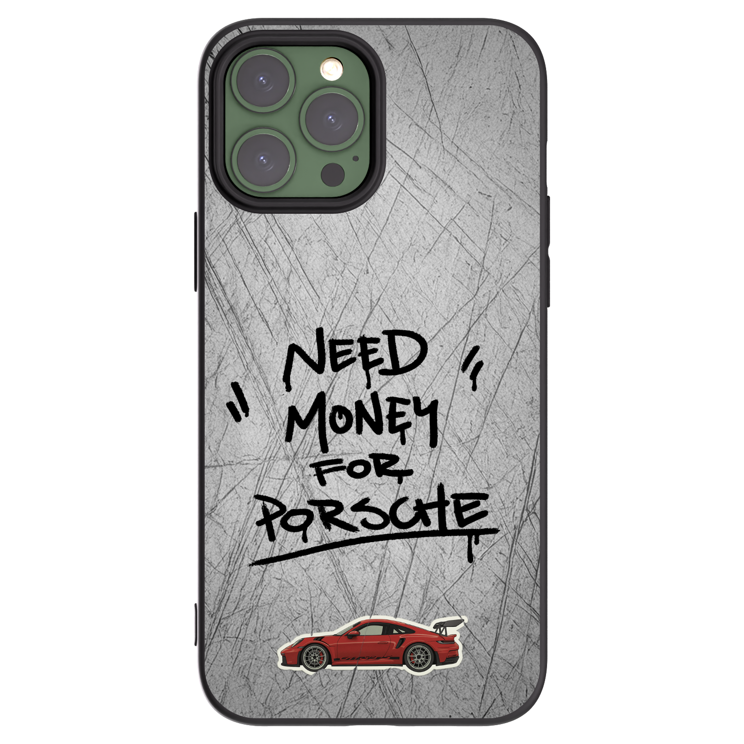 Picasee Apple iPhone 13 Pro Max Hülle - Schwarzes Silikon - Grey Drift