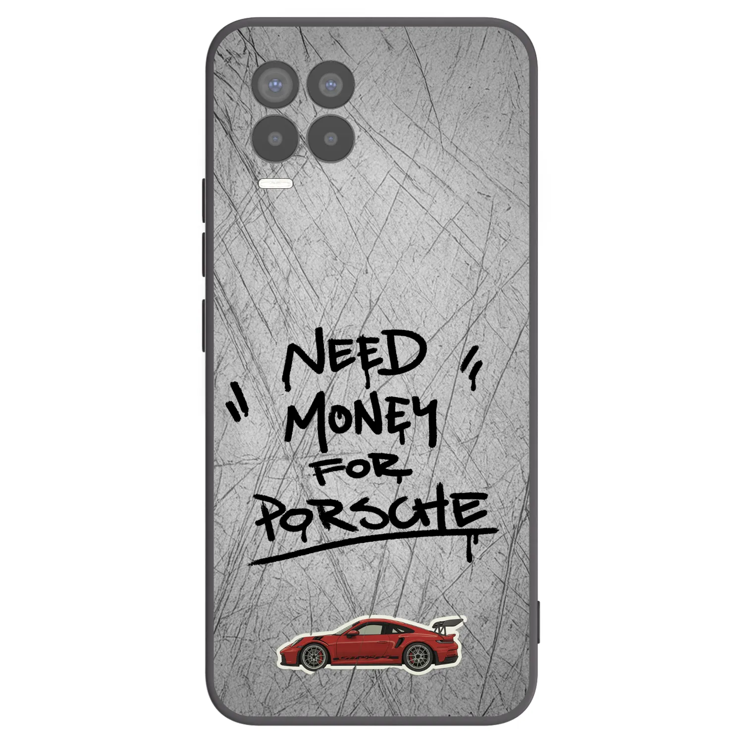 Picasee Realme 8 4G Hülle - Schwarzes Silikon - Grey Drift