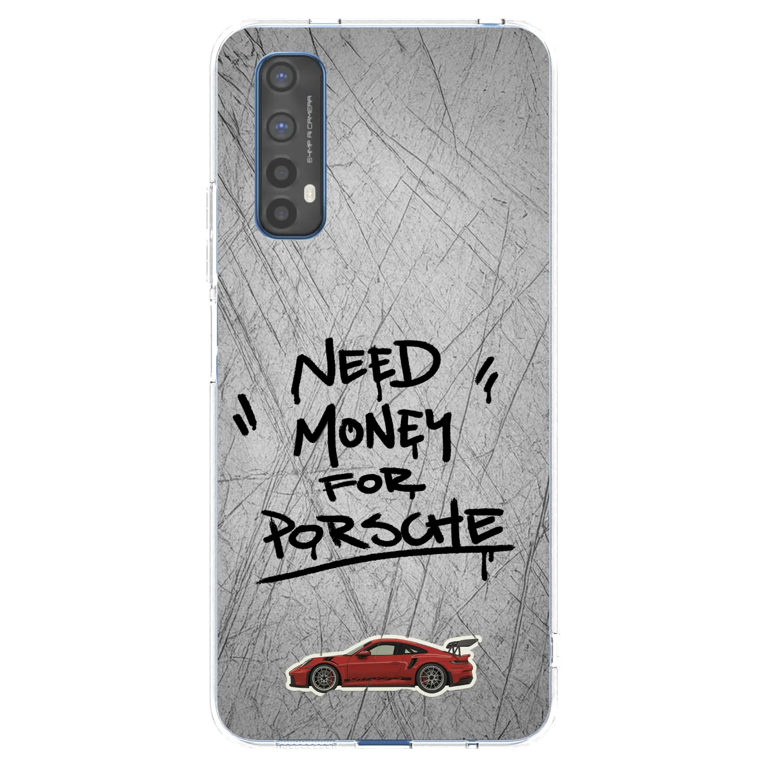 Picasee Realme 7 Hülle - Transparentes Silikon - Grey Drift