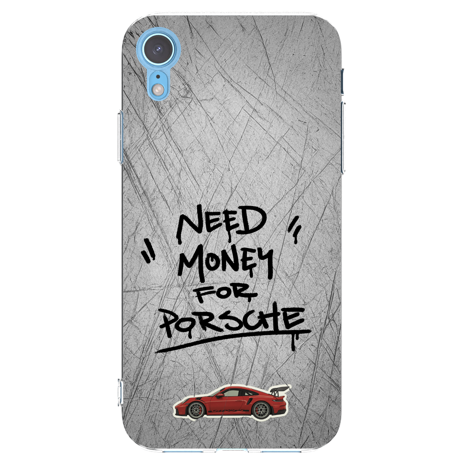 Picasee Apple iPhone XR Hülle - Transparentes Silikon - Grey Drift