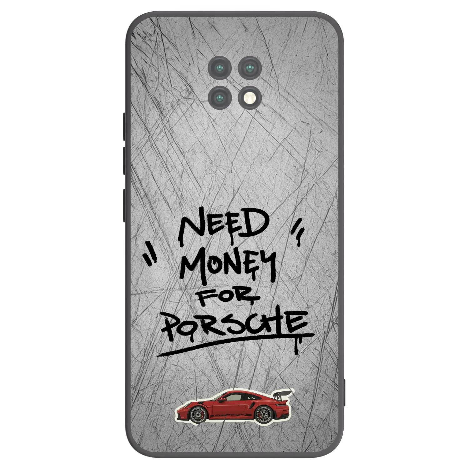 Picasee Xiaomi Redmi Note 9T Hülle - Schwarzes Silikon - Grey Drift