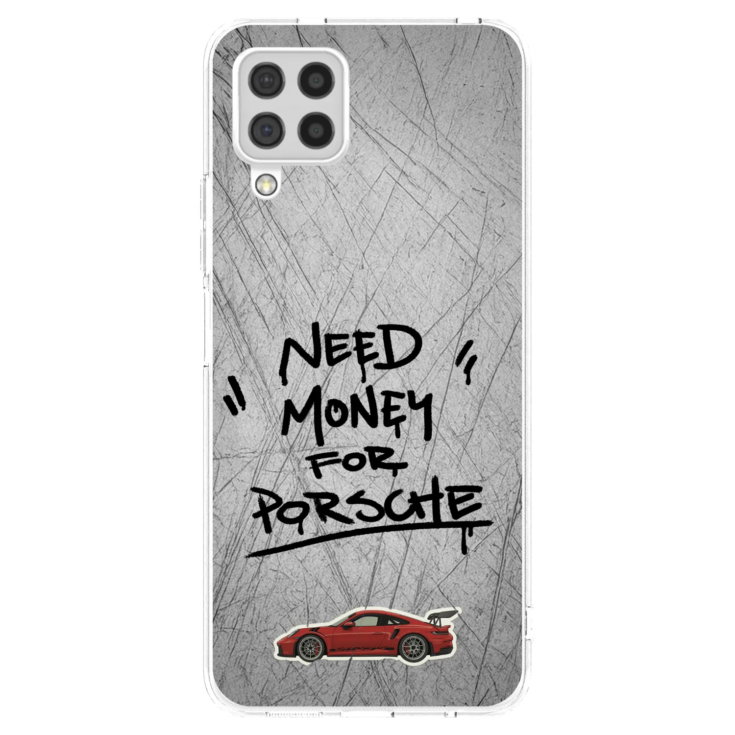 Picasee Samsung Galaxy A22 A225F 4G Hülle - Transparentes Silikon - Grey Drift