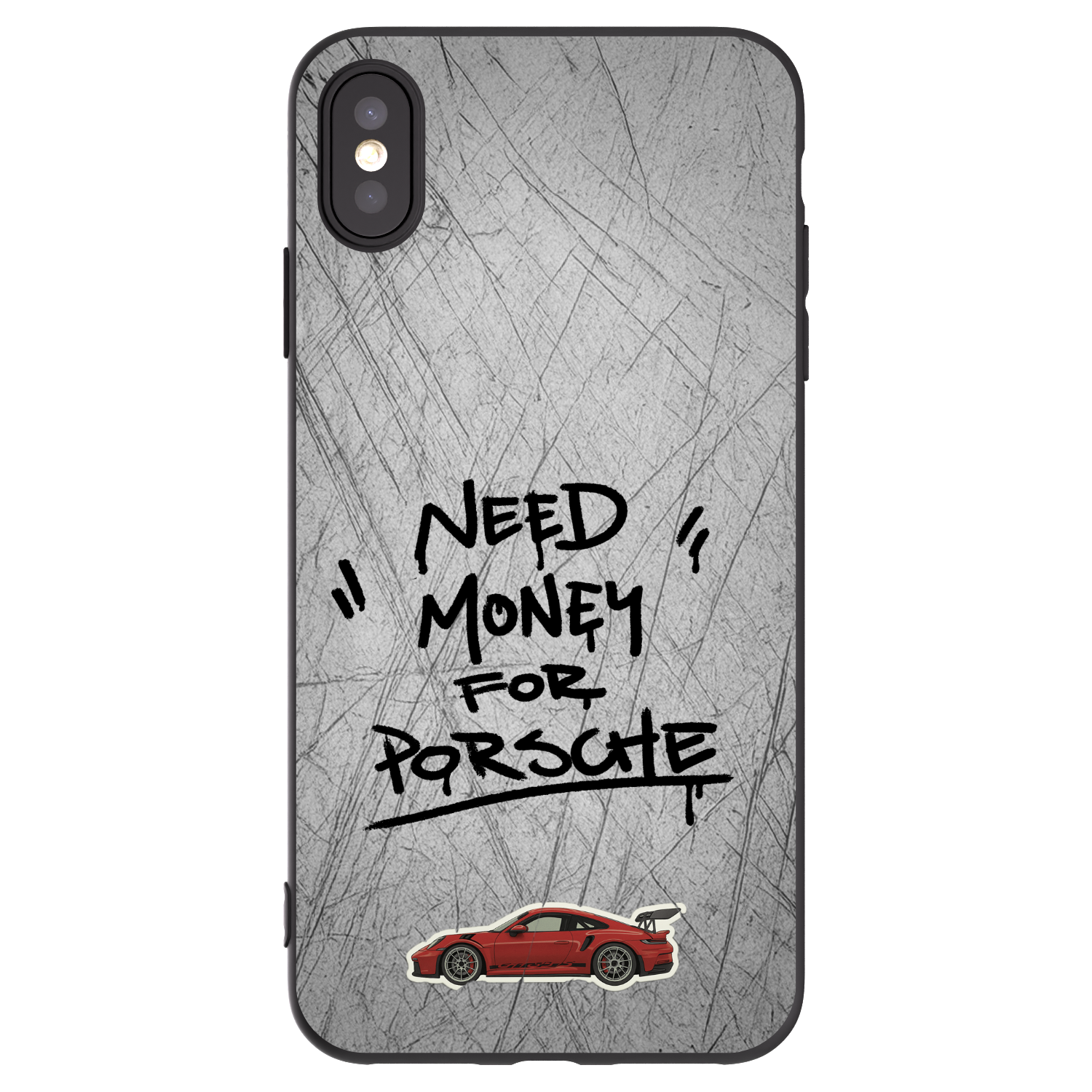 Picasee Apple iPhone XS Max Hülle - Schwarzes Silikon - Grey Drift