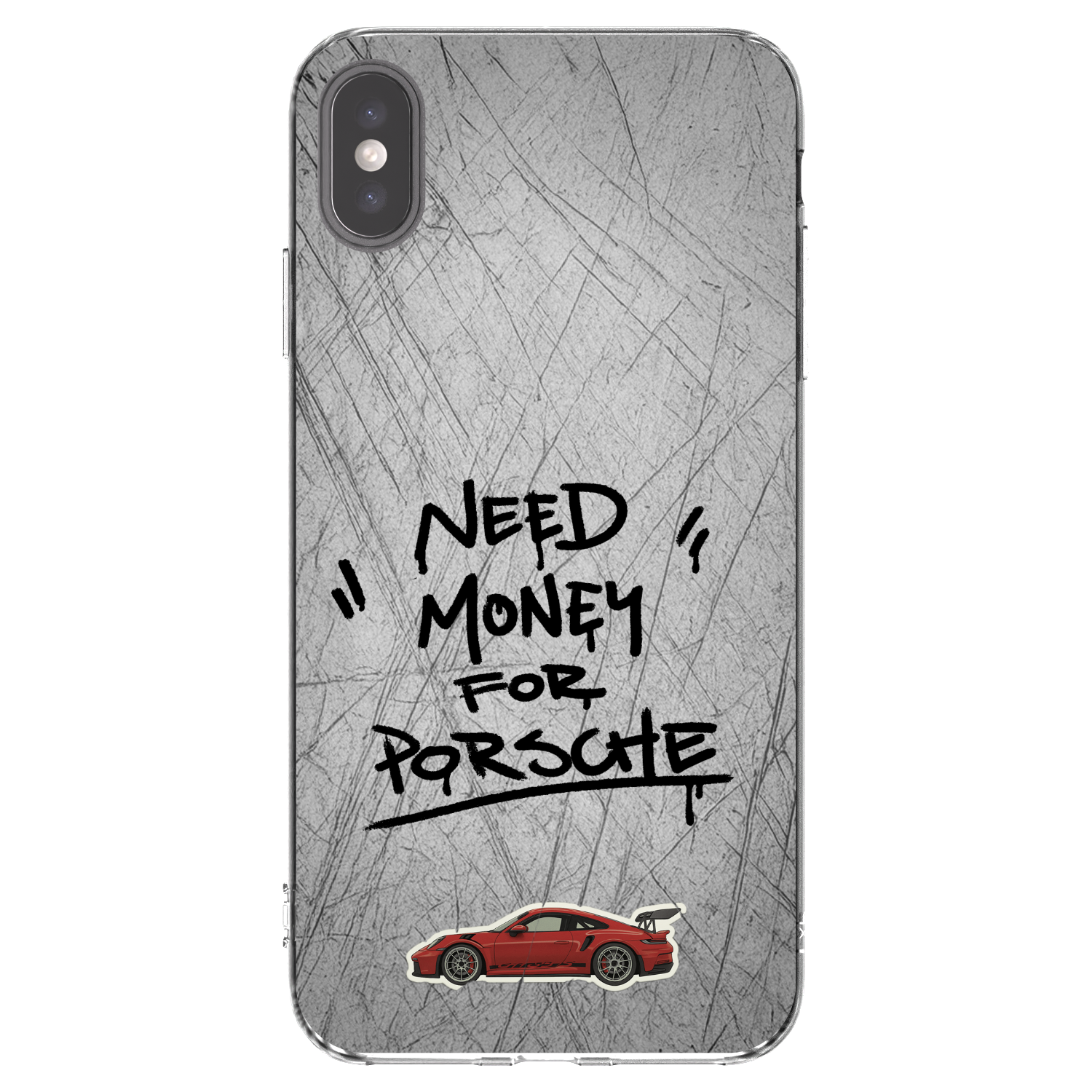 Picasee Apple iPhone XS Max Hülle - Transparentes Silikon - Grey Drift