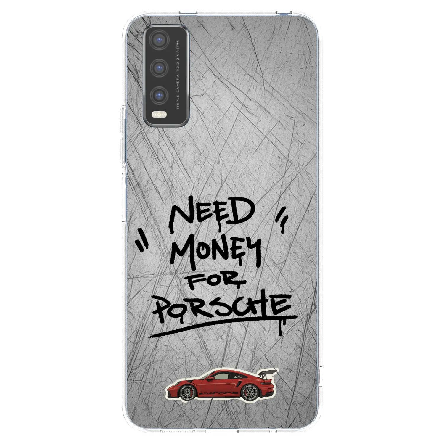 Picasee Vivo Y20s Hülle - Transparentes Silikon - Grey Drift