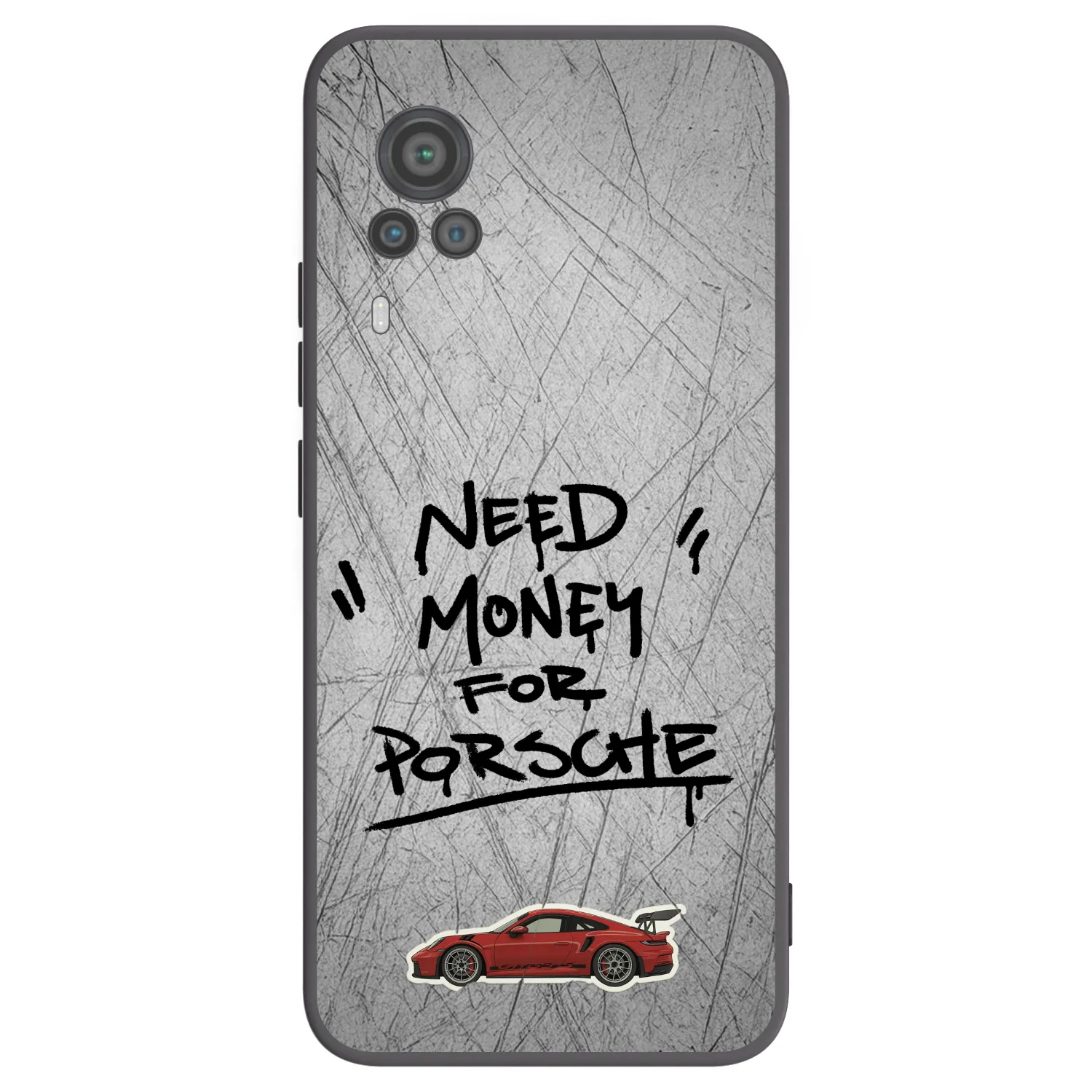 Picasee Vivo X60 Pro 5G Hülle - Schwarzes Silikon - Grey Drift