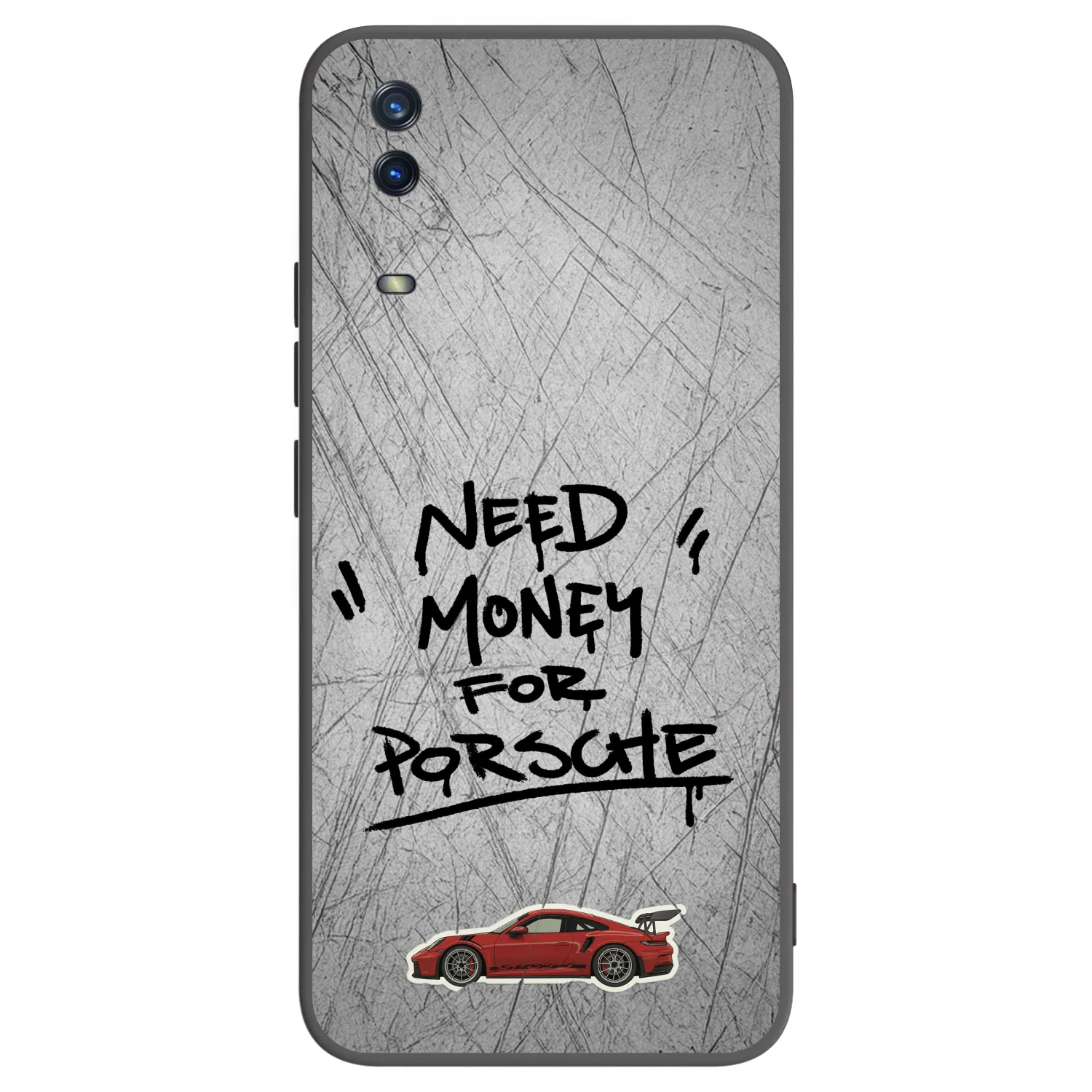 Picasee Vivo Y11s Hülle - Schwarzes Silikon - Grey Drift