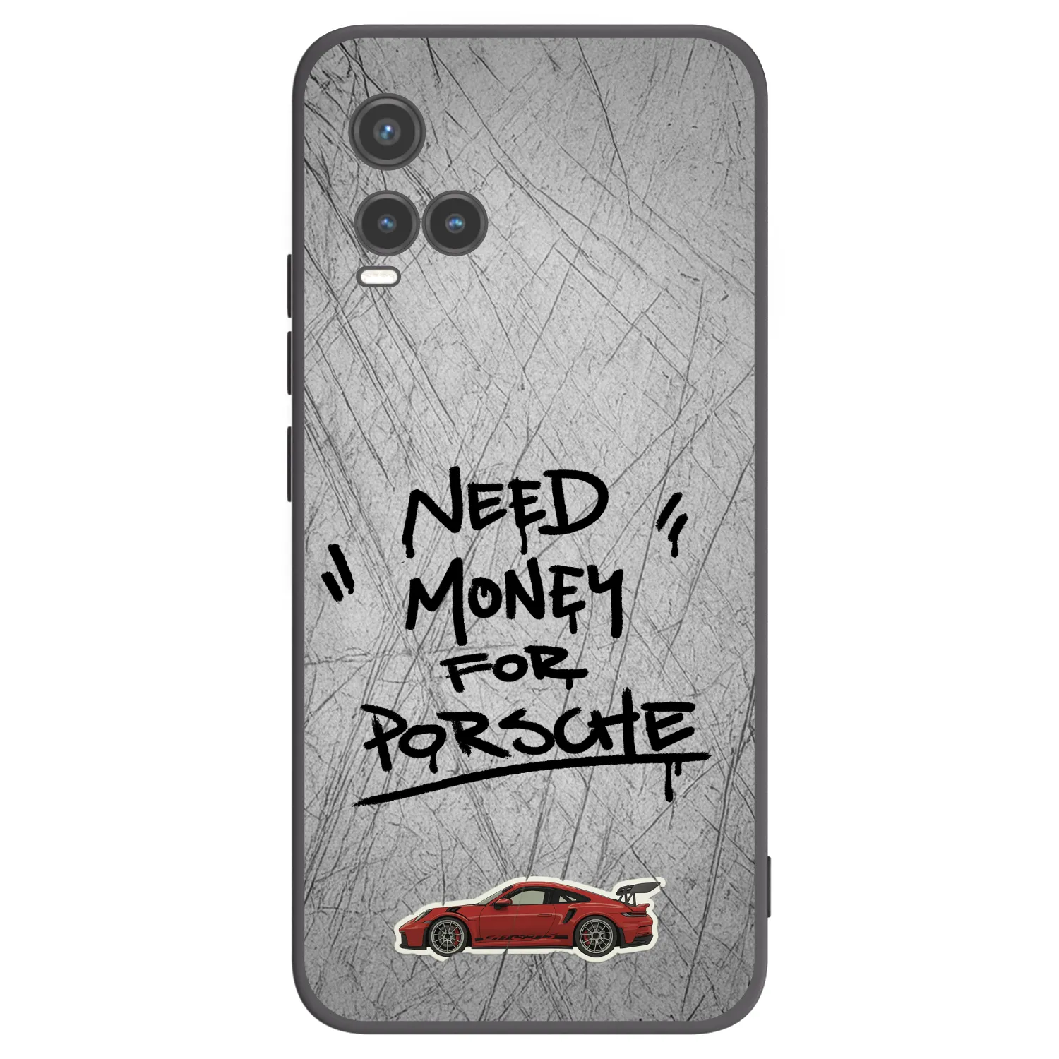 Picasee Vivo Y33s Hülle - Schwarzes Silikon - Grey Drift