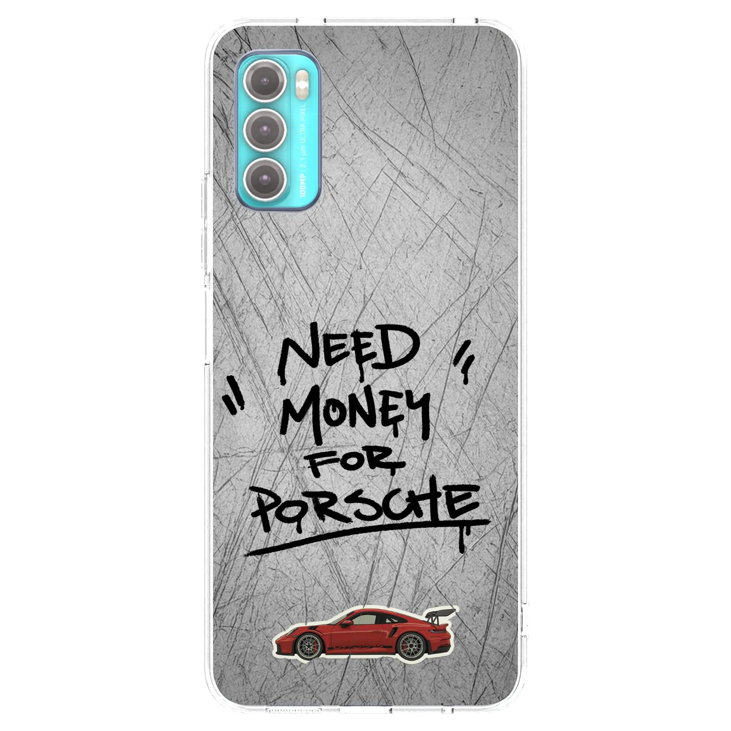 Picasee Motorola Moto G60 Hülle - Transparentes Silikon - Grey Drift