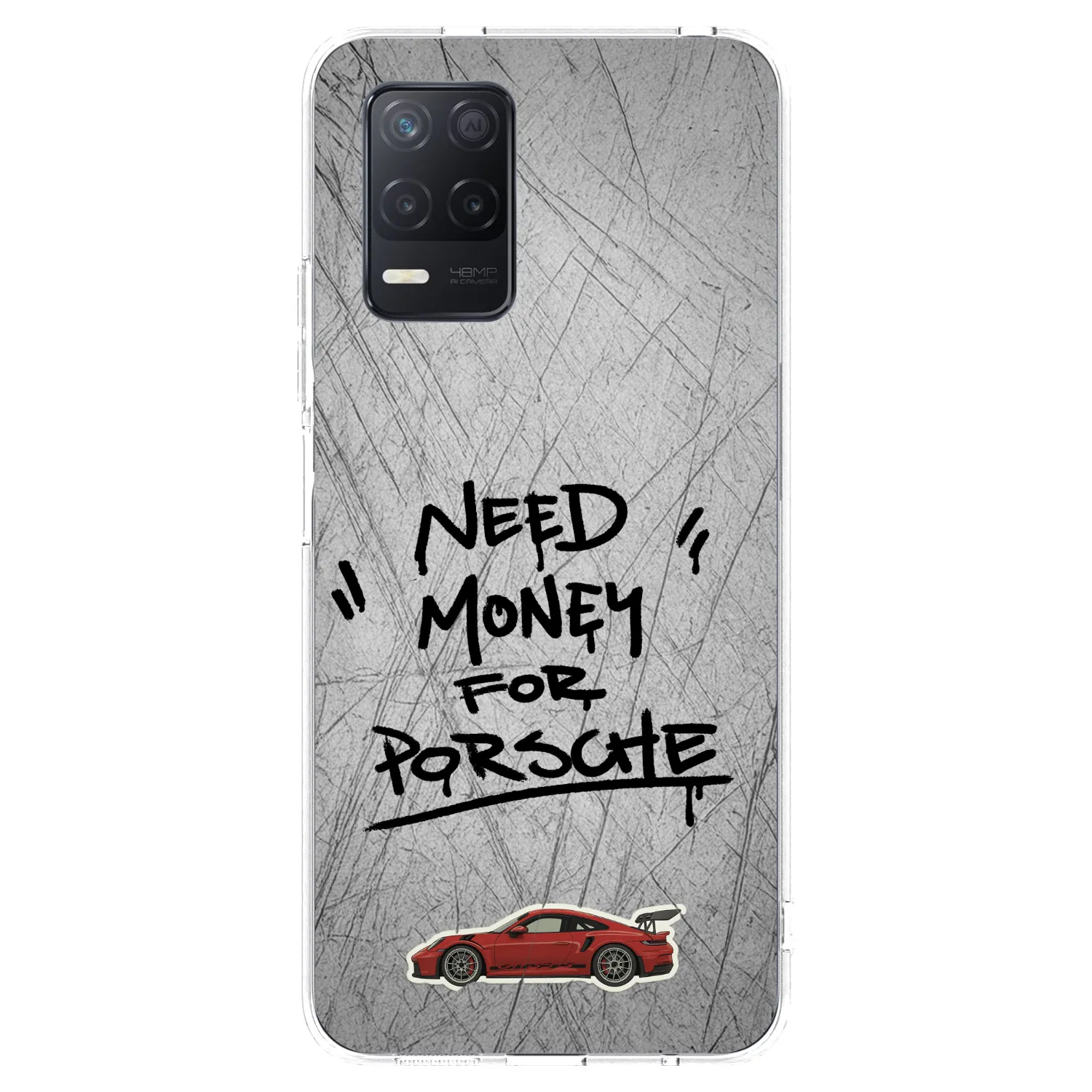 Picasee Realme 8 5G Hülle - Transparentes Silikon - Grey Drift