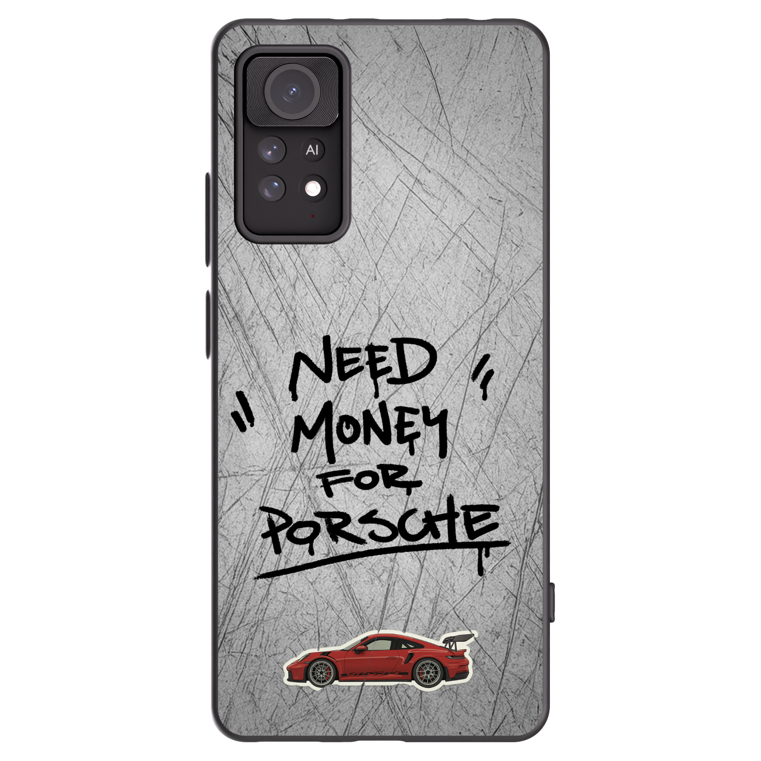 Picasee Xiaomi Redmi Note 11 Pro 5G Hülle - Schwarzes Silikon - Grey Drift