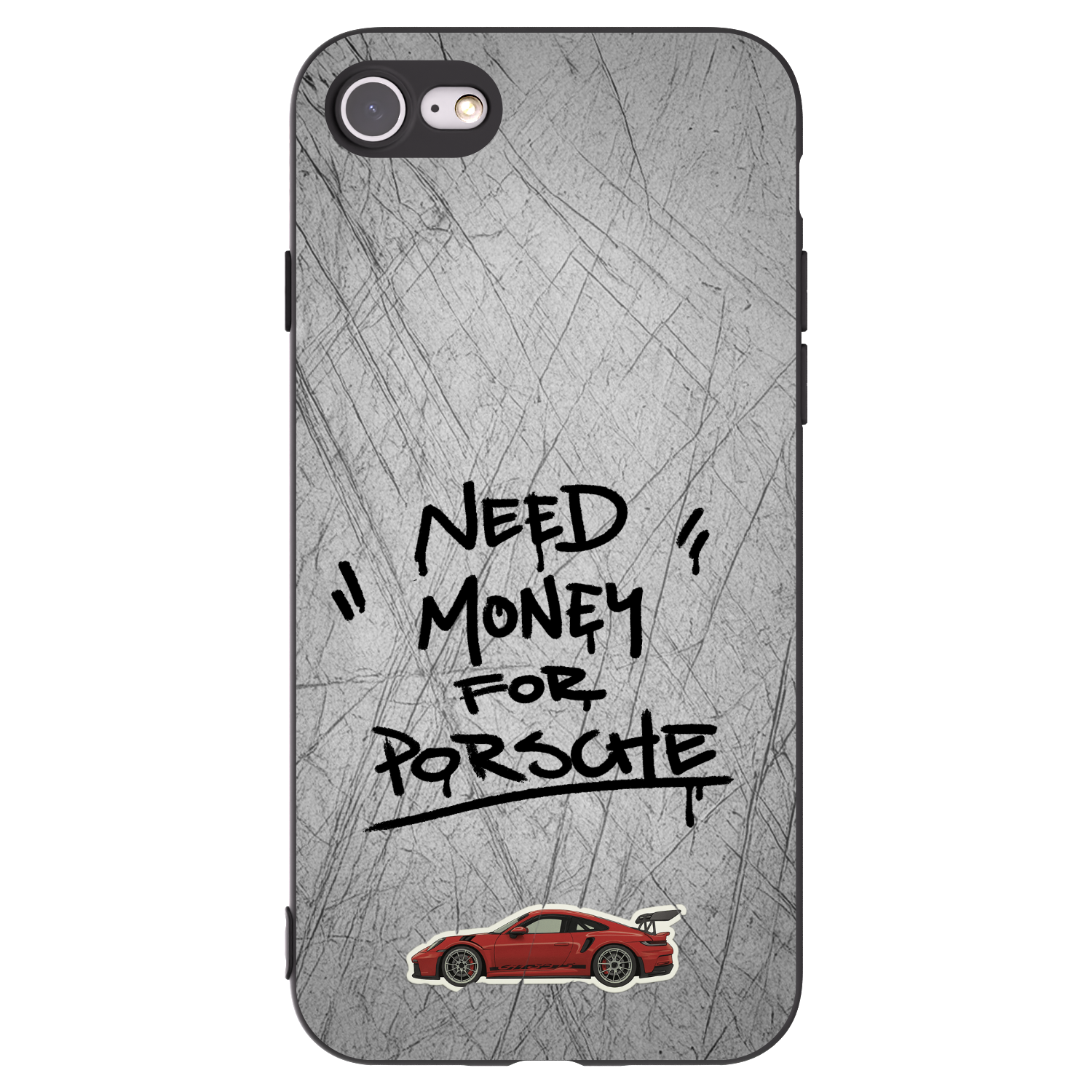 Picasee Apple iPhone SE 2022 Hülle - Schwarzes Silikon - Grey Drift