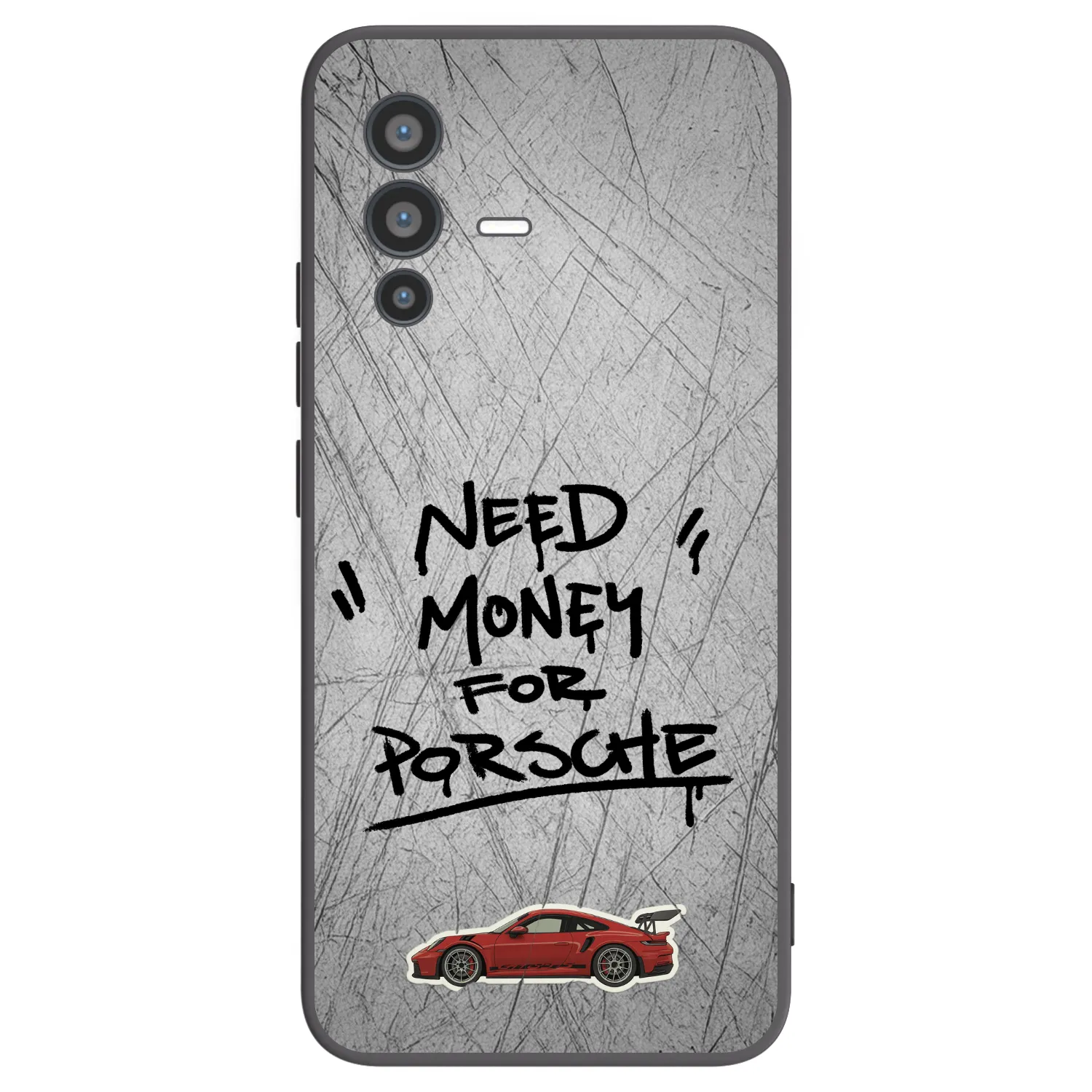 Picasee Vivo V23 5G Hülle - Schwarzes Silikon - Grey Drift