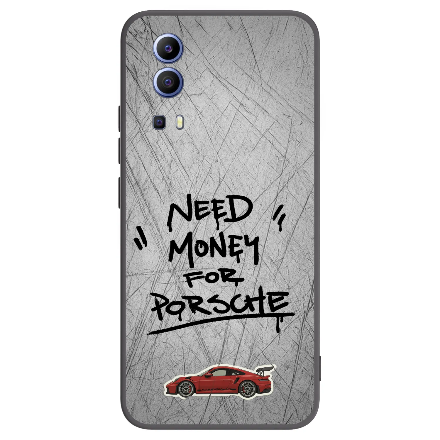 Picasee Vivo Y52 5G Hülle - Schwarzes Silikon - Grey Drift