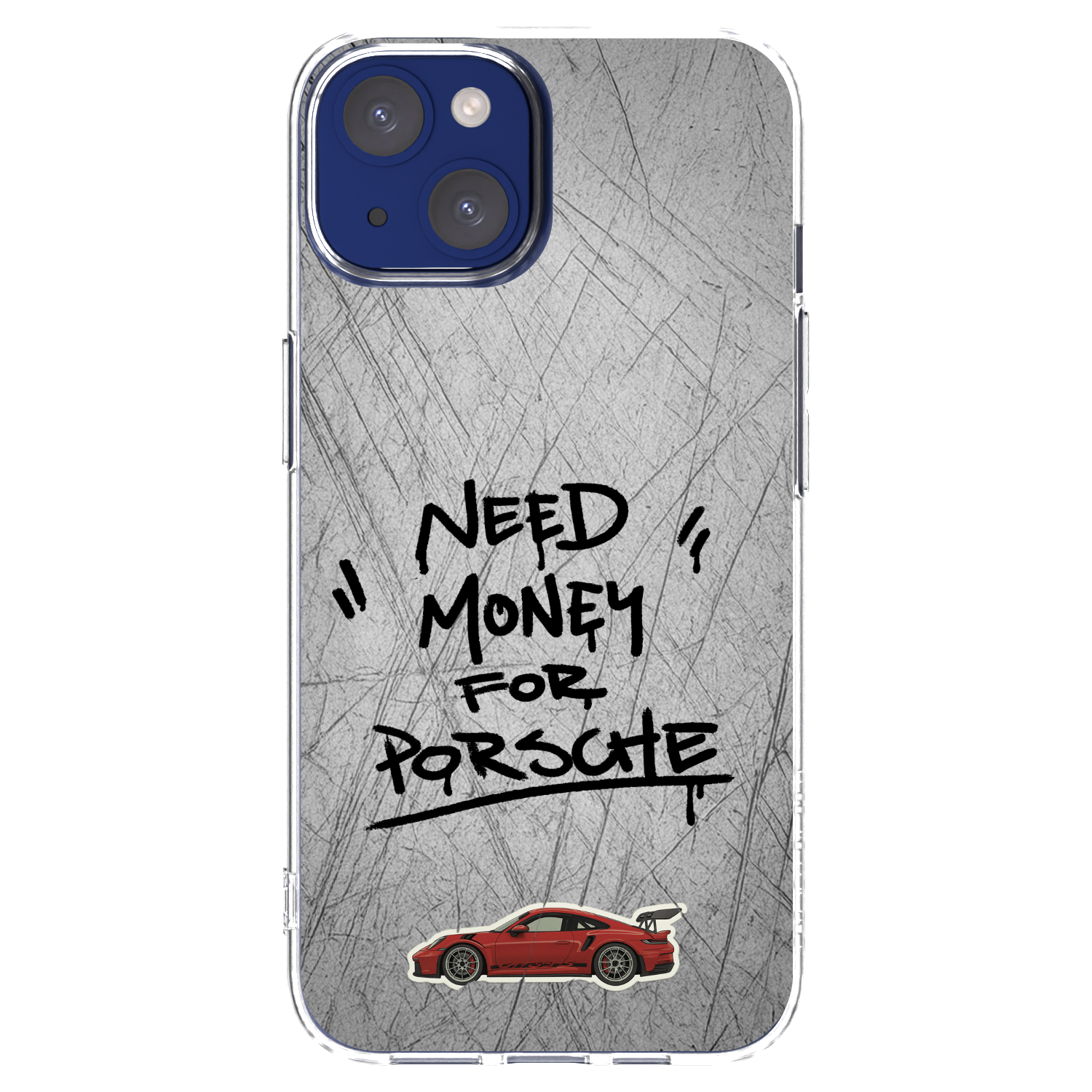 Picasee Apple iPhone 14 Hülle - Transparentes Silikon - Grey Drift