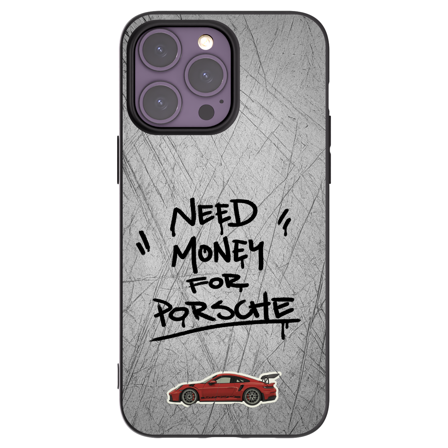 Picasee Apple iPhone 14 Pro Max Hülle - Schwarzes Silikon - Grey Drift