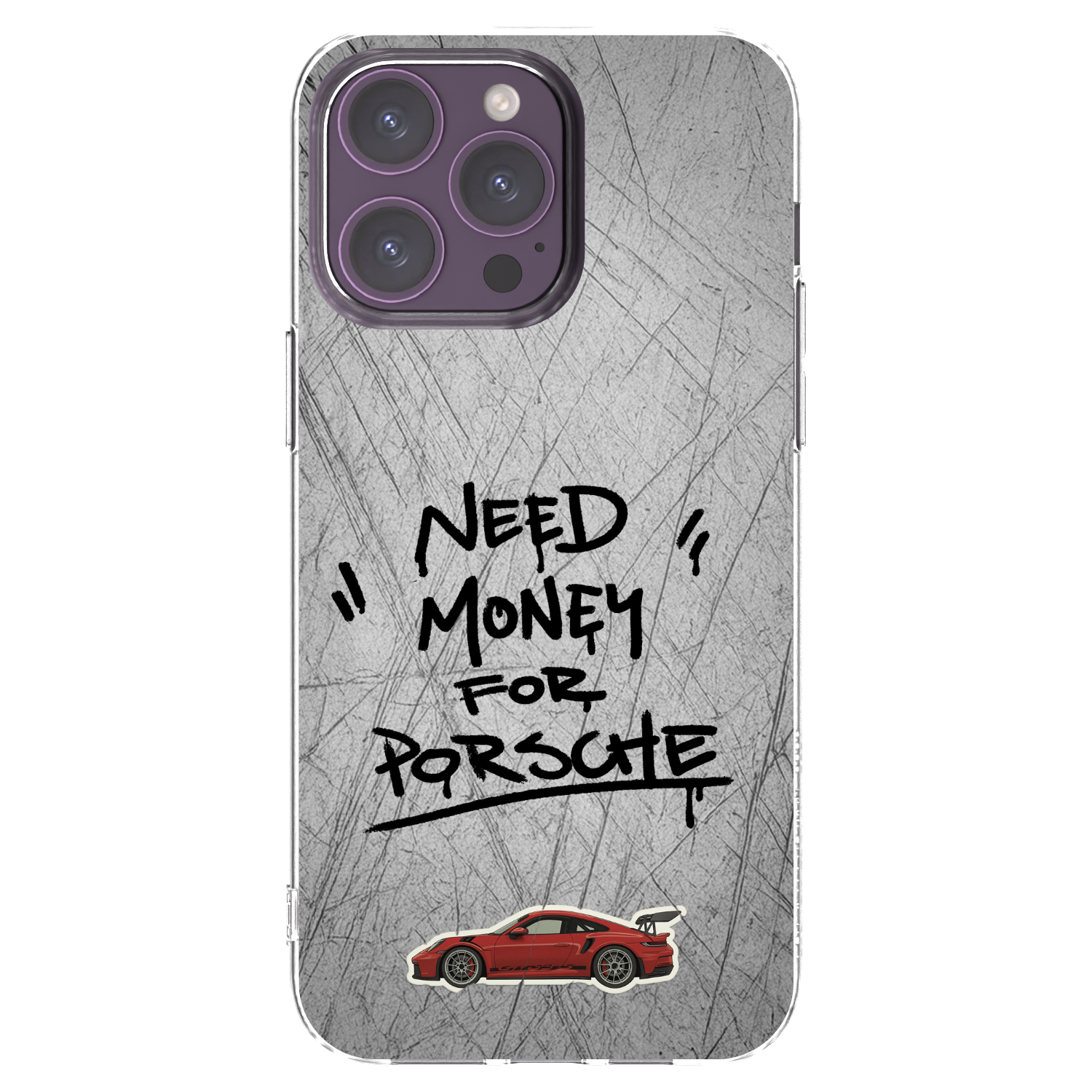 Picasee Apple iPhone 14 Pro Max Hülle - Transparentes Silikon - Grey Drift