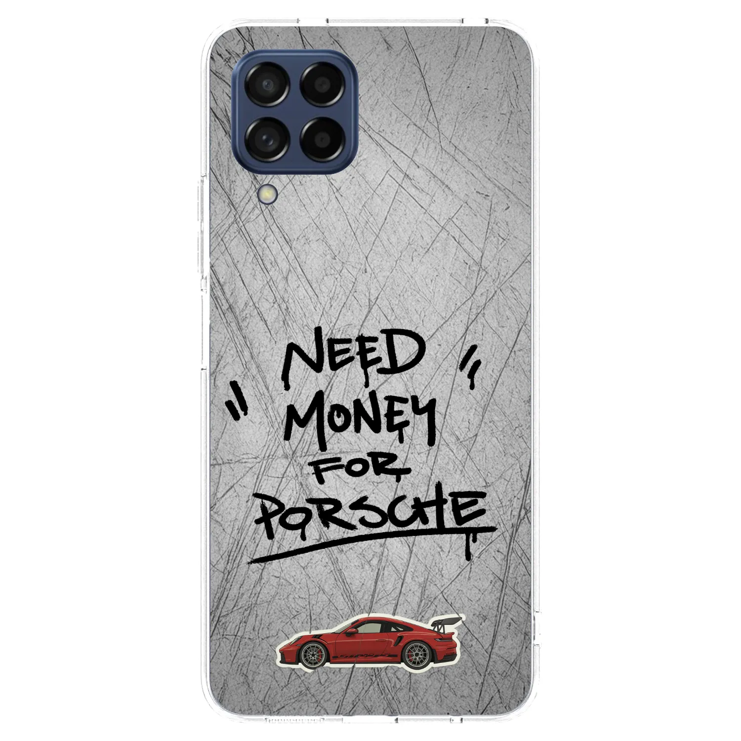 Picasee Samsung Galaxy M53 5G Hülle - Transparentes Silikon - Grey Drift