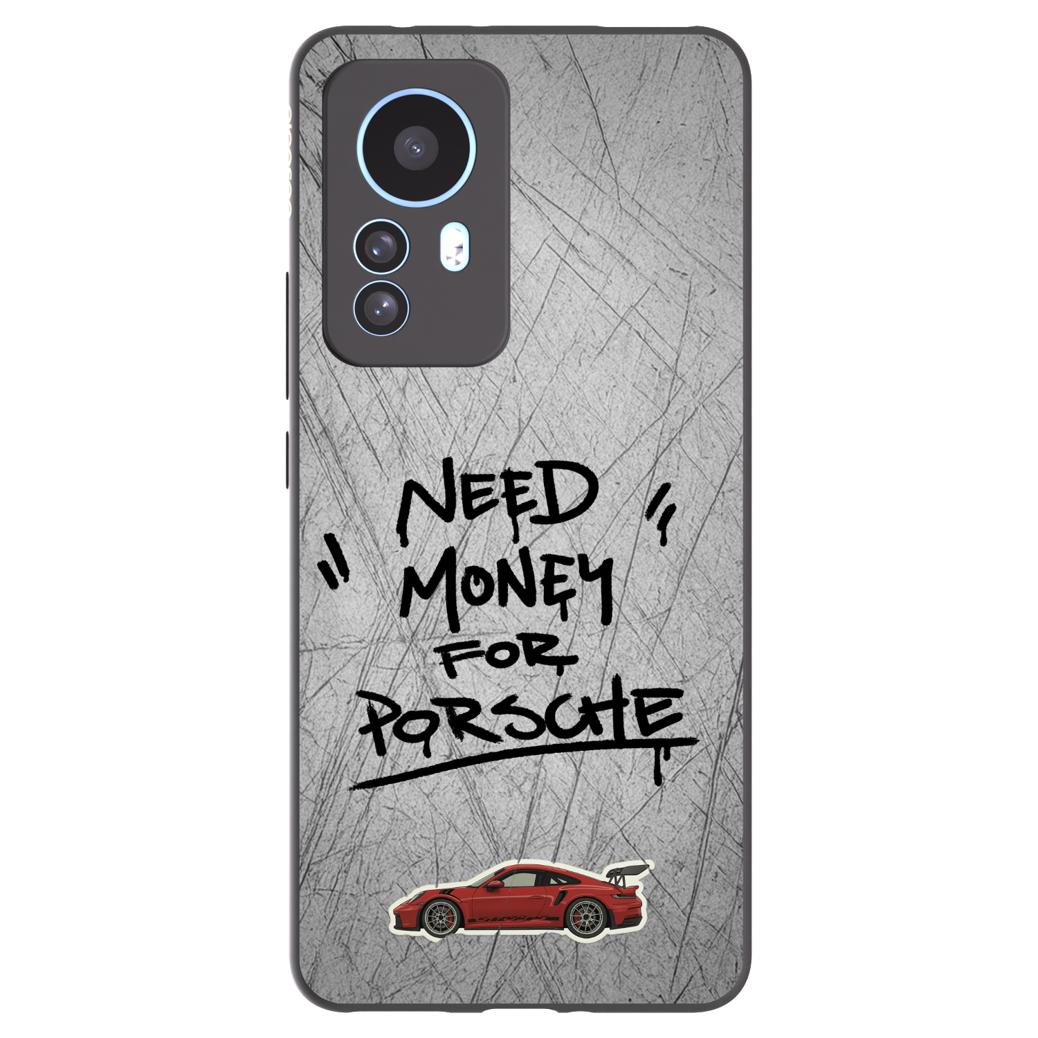 Picasee Xiaomi 12T Pro Hülle - Schwarzes Silikon - Grey Drift