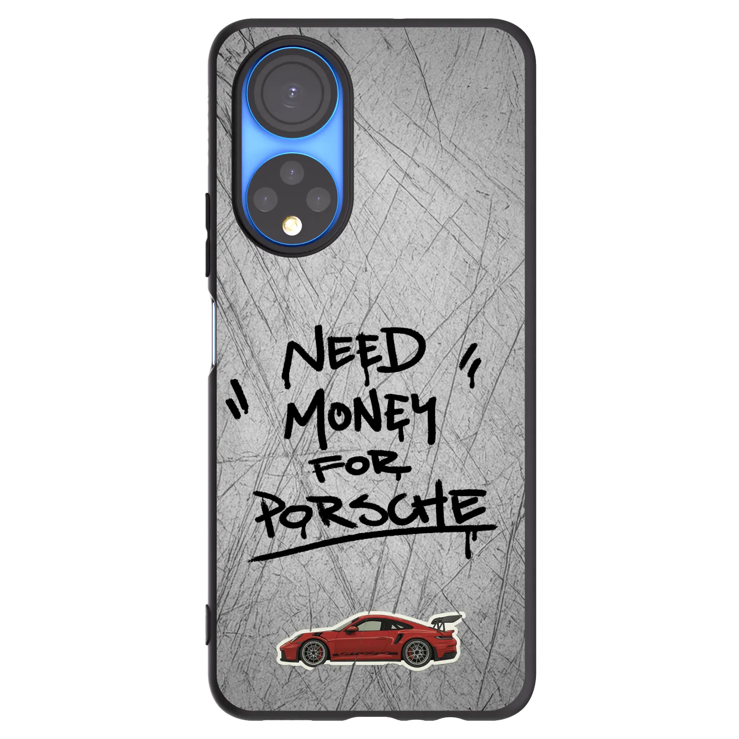 Picasee Honor X7 Hülle - Schwarzes Silikon - Grey Drift