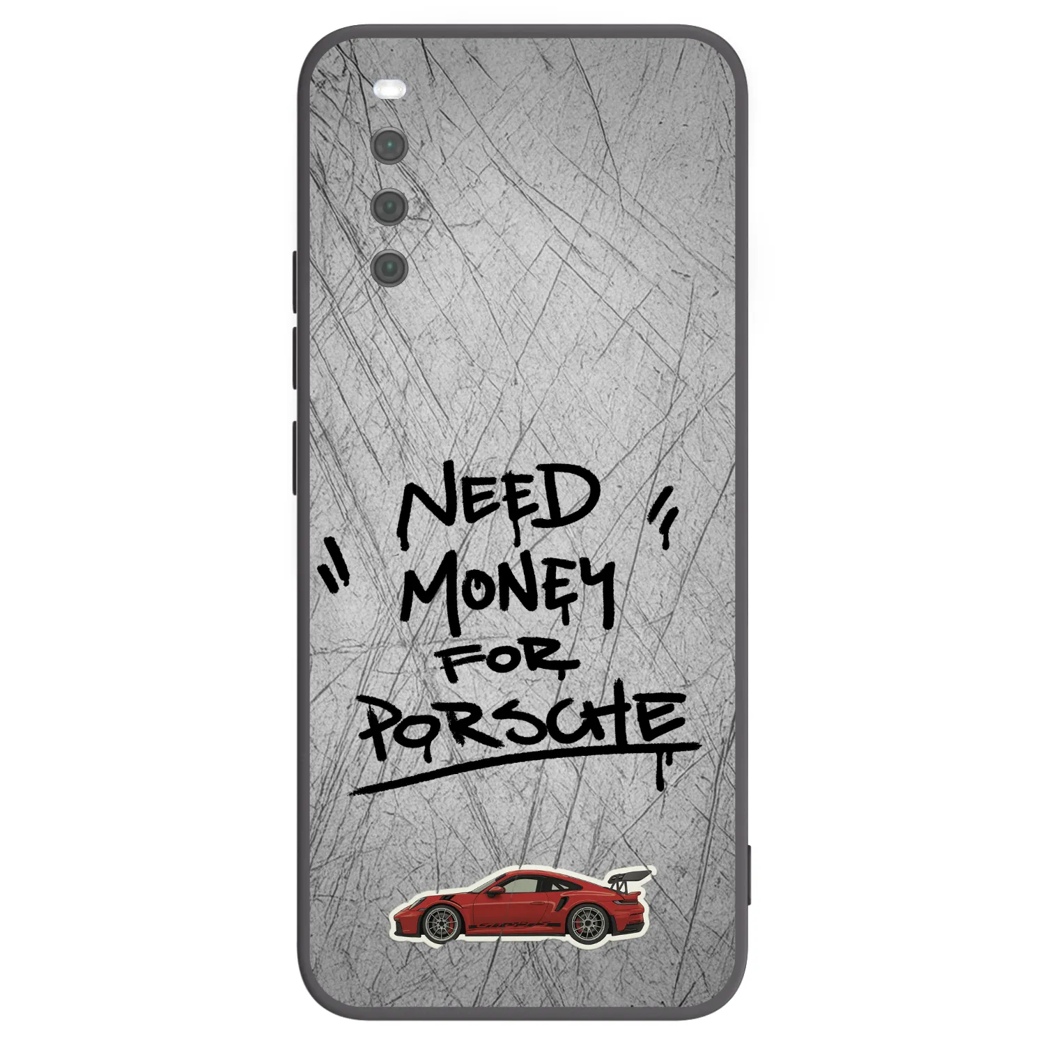 Picasee Sony Xperia 10 III Hülle - Schwarzes Silikon - Grey Drift