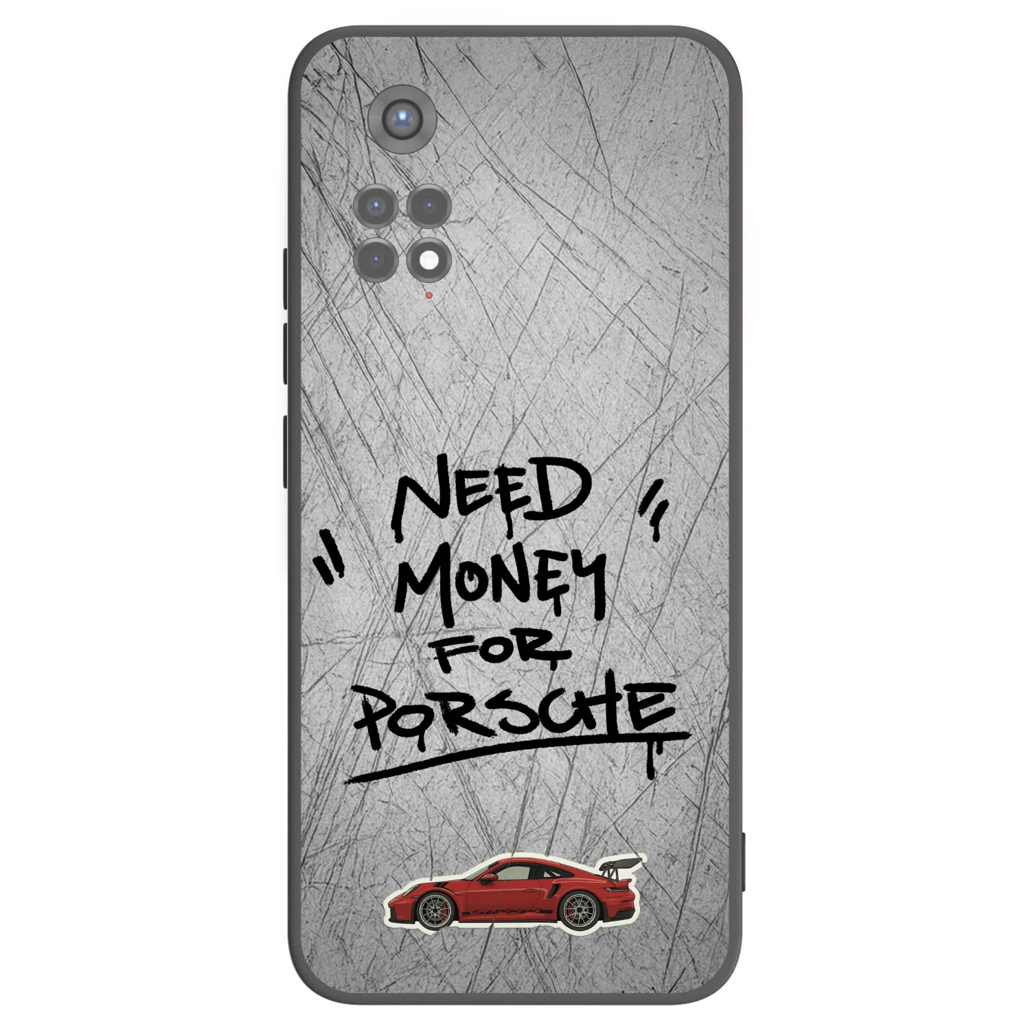 Picasee Xiaomi Redmi Note 11S 5G Hülle - Schwarzes Silikon - Grey Drift